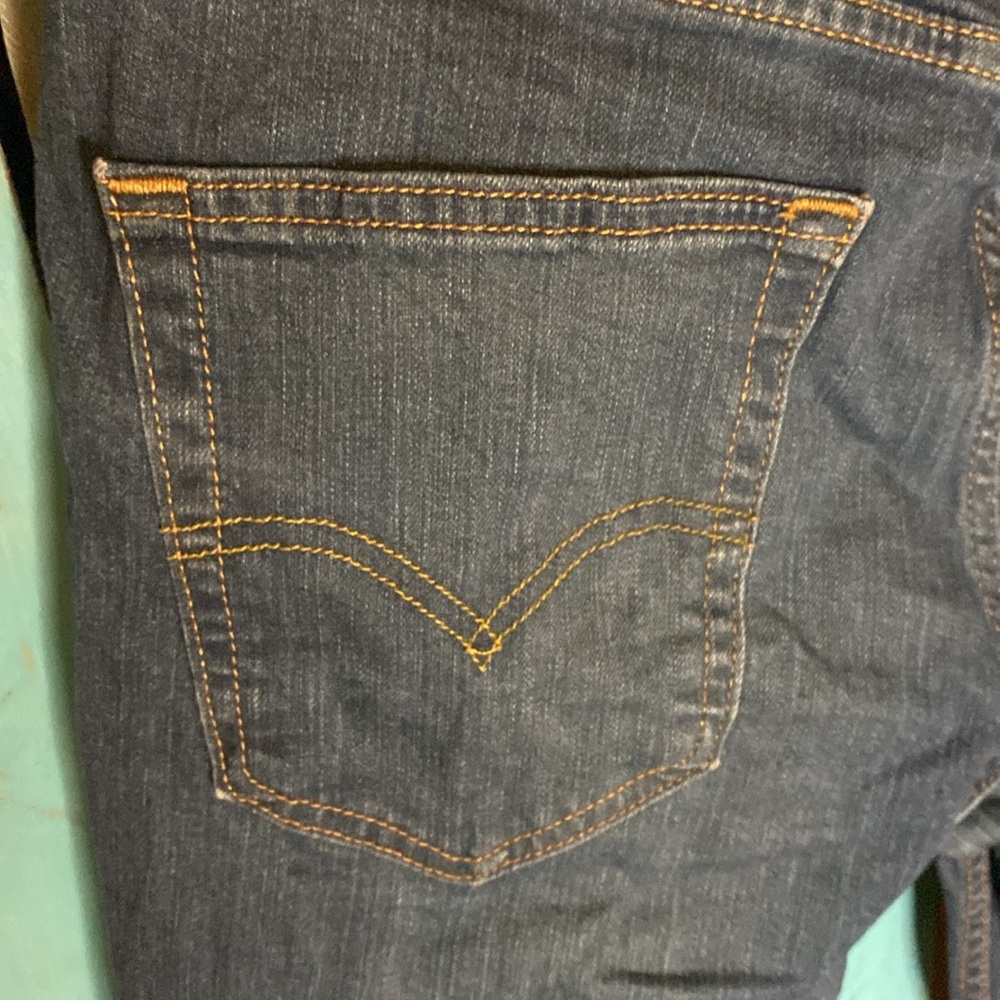 Levi’s 514 straight jeans size 31x30 stretchy fabric red tab lightly faded - Picture 4 of 8
